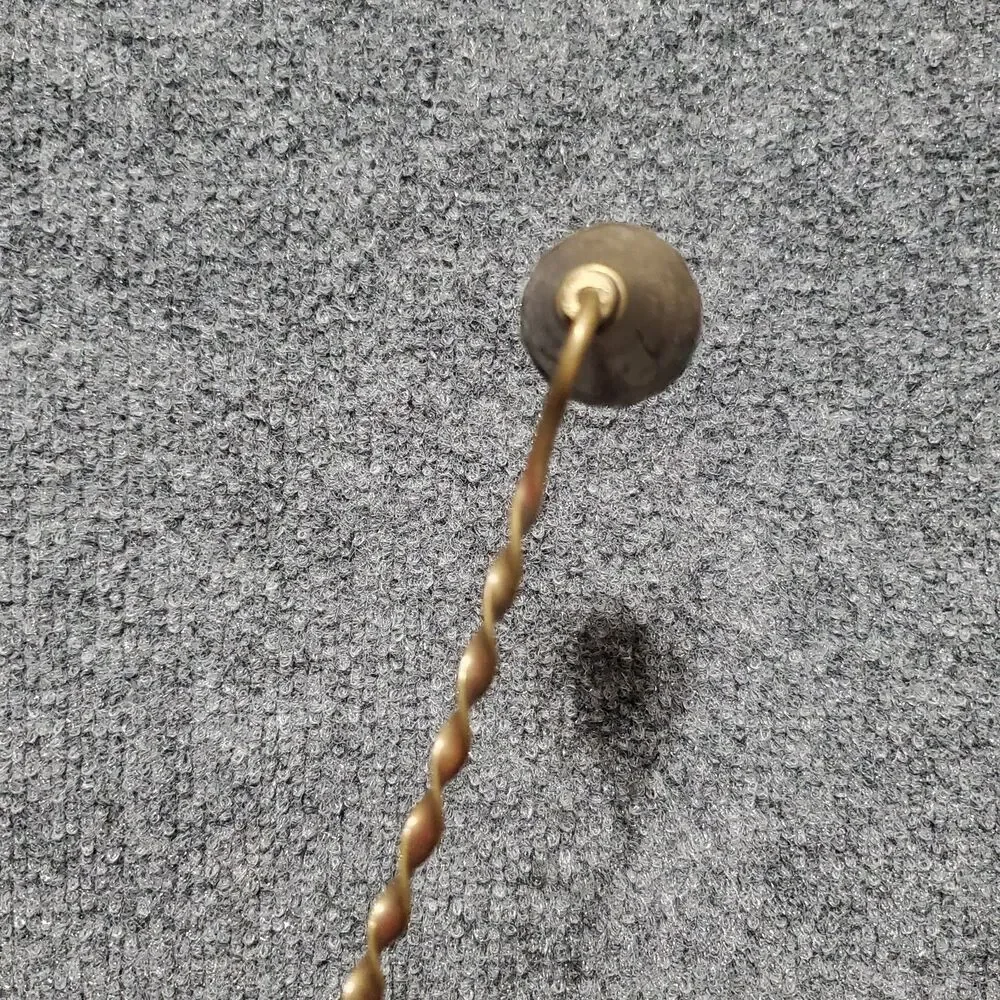 Vintage Brass Candle Snuffer W/Hinged Scalloped Bell & Twisted Handle 80s 90s